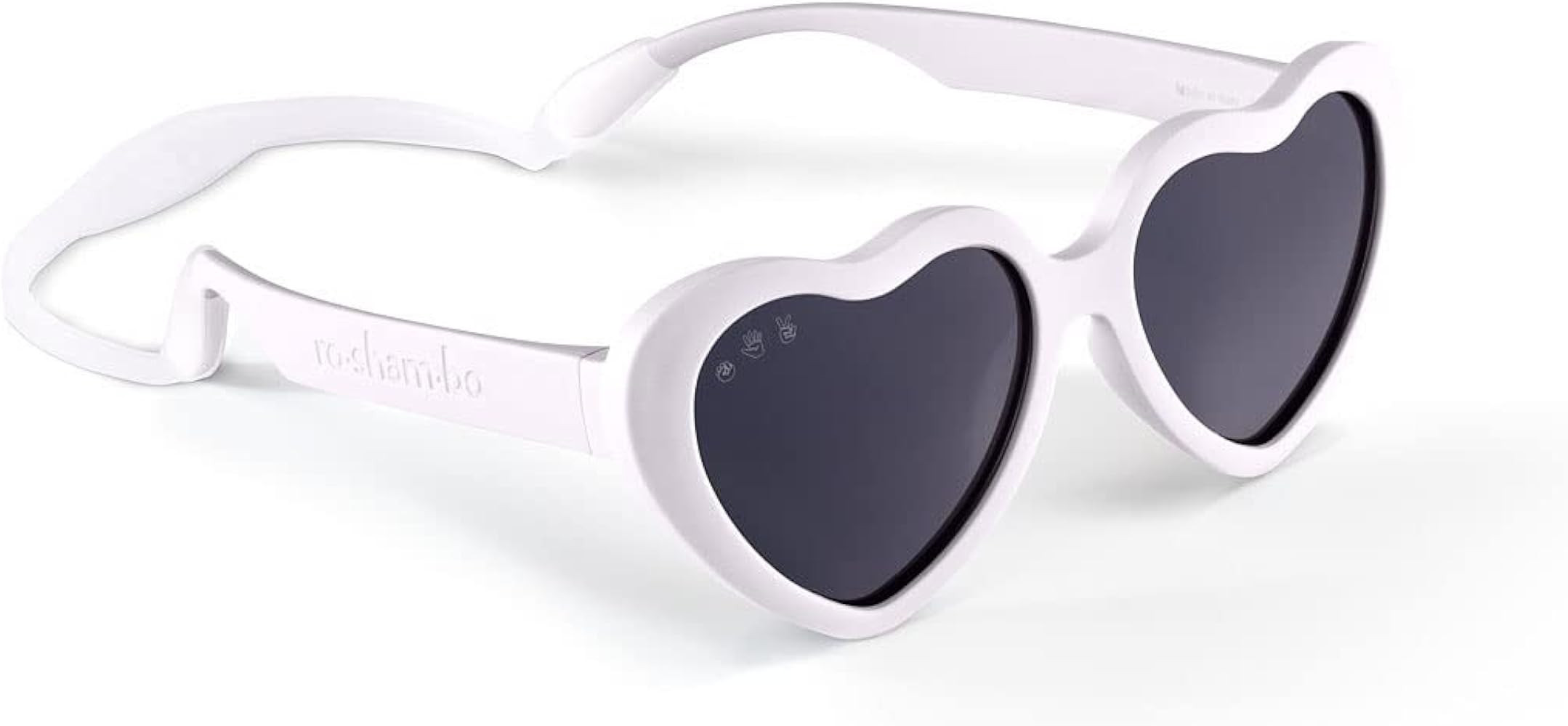 ROSHAMBO Unbreakable Baby Toddler Heart Sunglasses with Strap – Infants 0-24 months Girls Boys ... | Amazon (US)