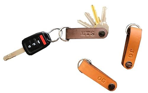 Compact Leather Key Holder, Switch Blade Style, Holds Up to 6 Keys, Full Grain Leather, Minimalis... | Amazon (US)