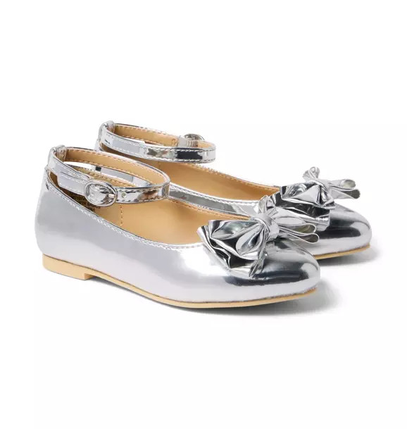 Metallic Bow Ballet Flat | Janie and Jack