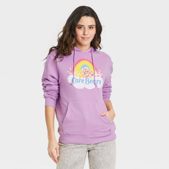 Women's Care Bears Hooded Graphic Sweatshirt - Purple | Target