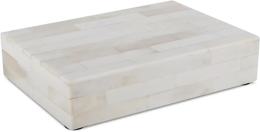 Handicrafts Home Jewelry Gift Boxes - Decorative Organizer and Storage Box for Décor White Bone Inlay 5x7x1.5 | Amazon (US)