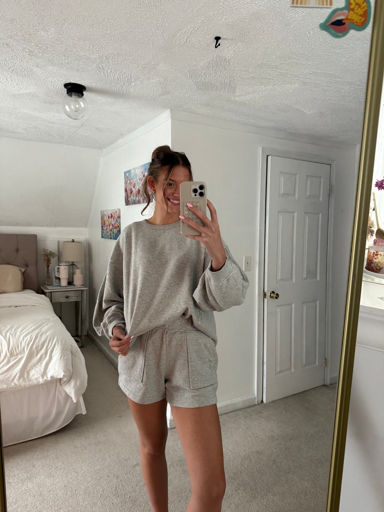 this is so comfy and cute! 
wearing a large top and medium bottoms! 

@aerie #aerie #matchingset