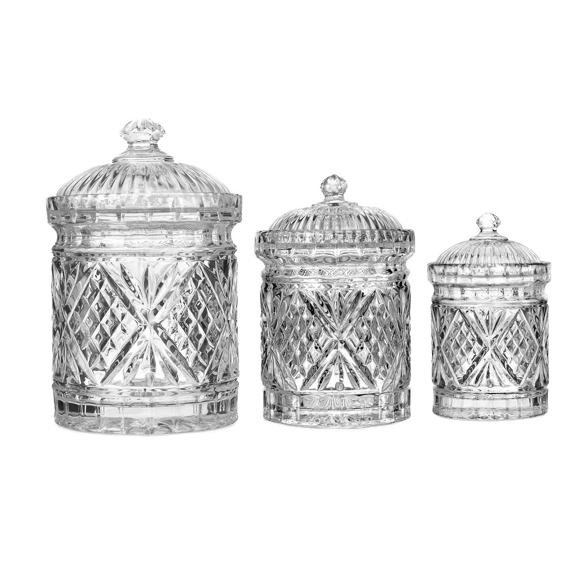 Dublin Crystal 3 Piece Kitchen Canister Set | Wayfair North America