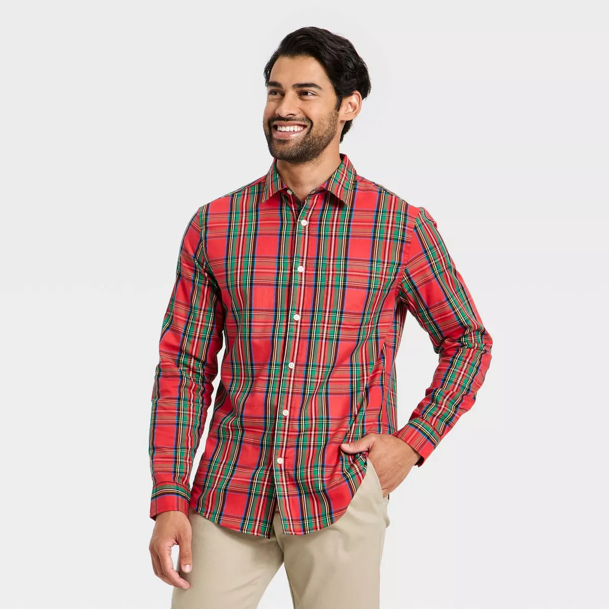 Men's Plaid Holiday Shirt - Goodfellow & Co™ | Target