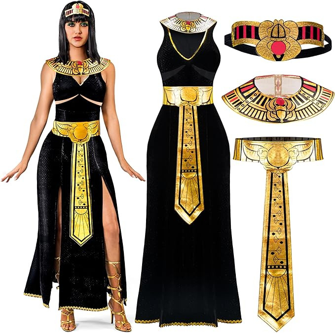 Spooktacular Creations Women Black Cleopatra Dress Costume Set with Cleopatra Accessories for Hal... | Amazon (US)