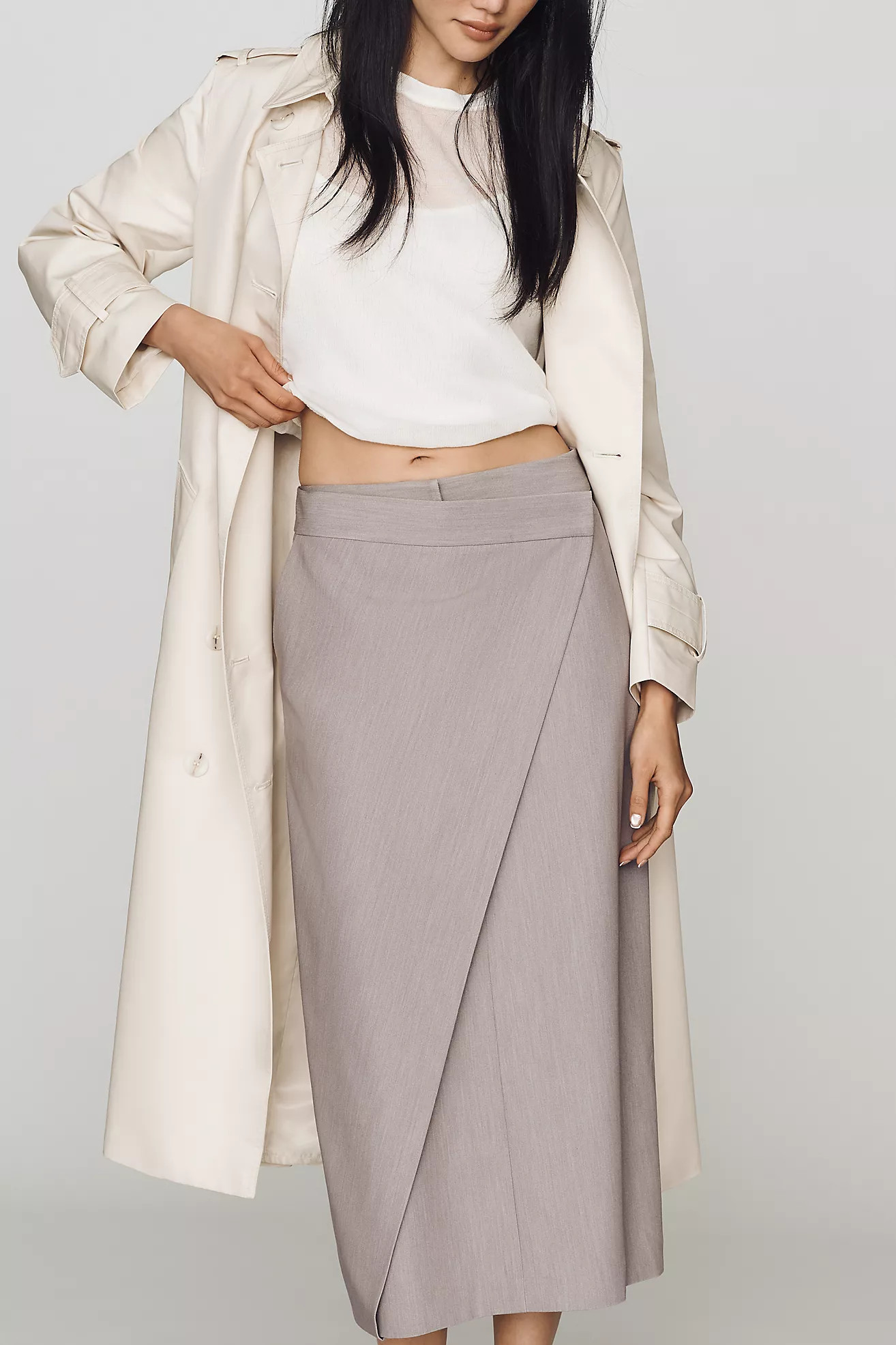 Whiteroom + Cactus Wrap Midi Skirt | Anthropologie (US)