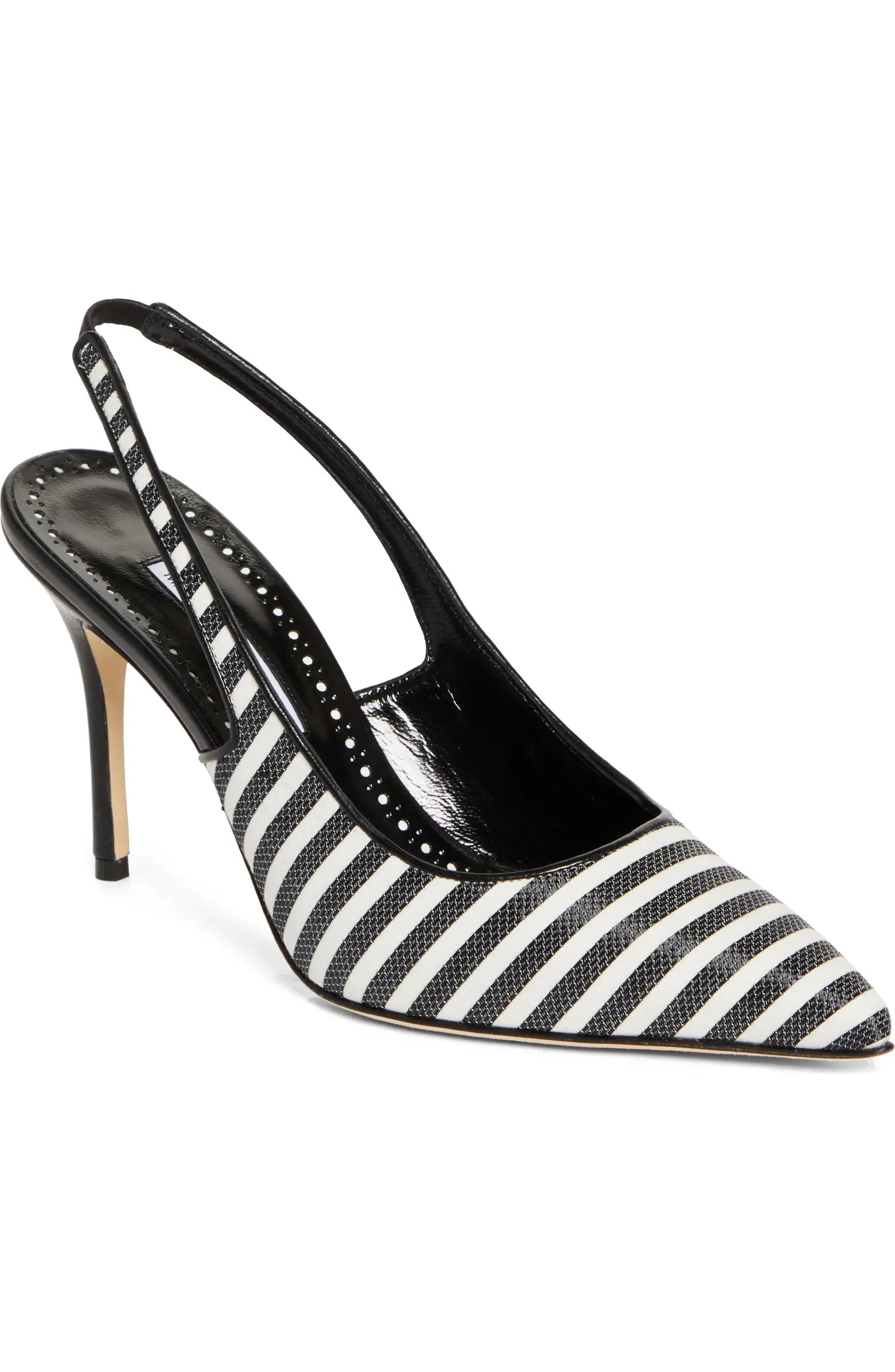 Manolo Blahnik Allurafia Stripe Slingback Pump (Women) | Nordstrom | Nordstrom