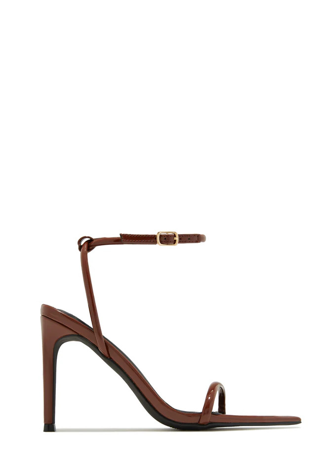 Miss Lola | Anezia Brown Single Sole High Heels | MISS LOLA
