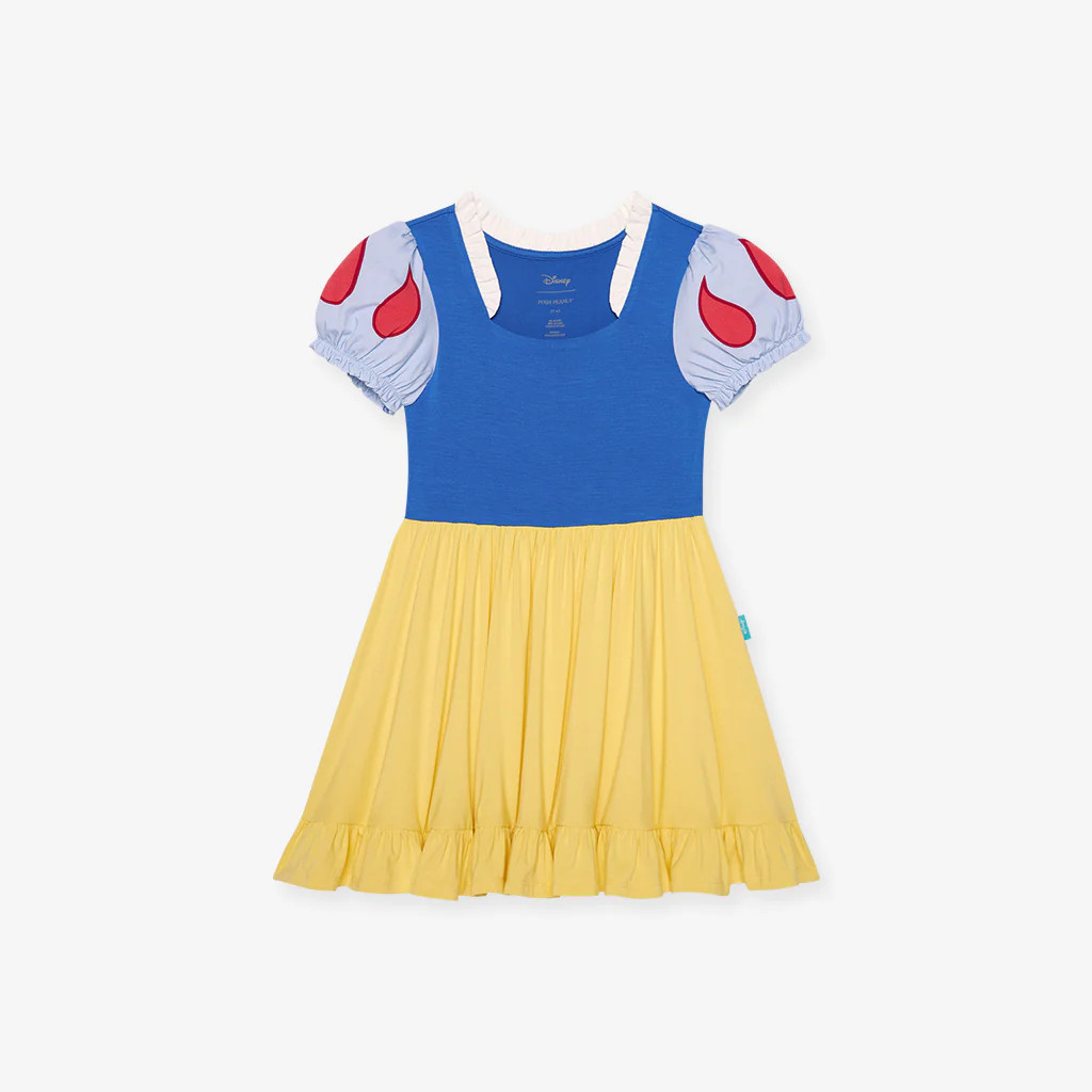 Disney Princess Blue Ruffled Girl Twirl Dress | Snow White | Posh Peanut