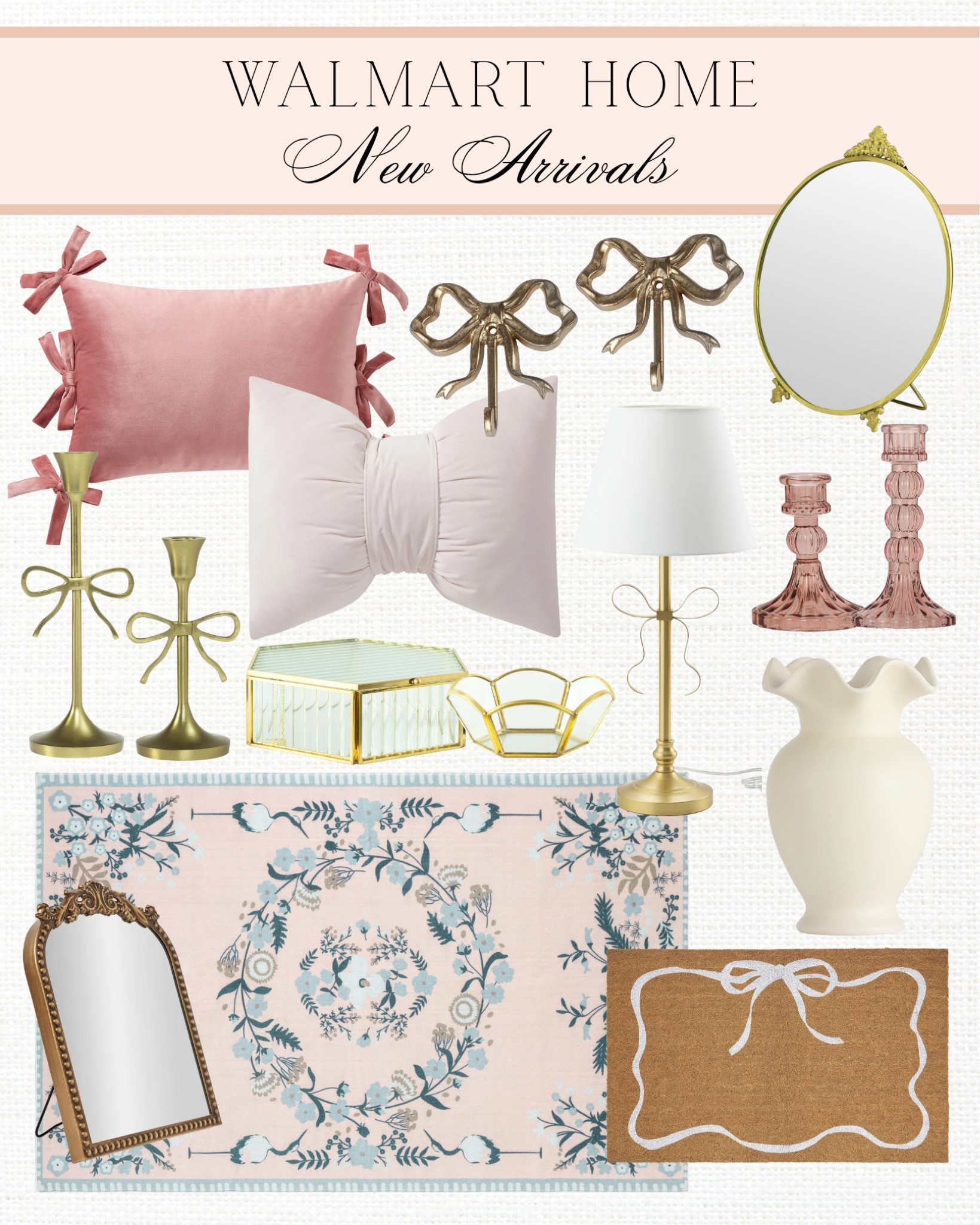 New girly home decor from Walmart 🎀 

#LTKHome #LTKFindsUnder50