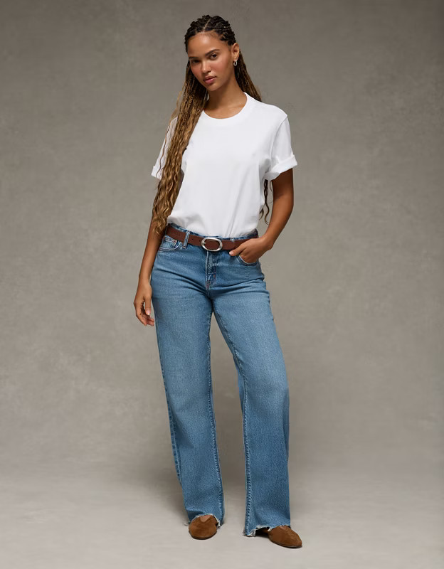 AE Strigid Curvy High-Waisted Stovepipe Jean | American Eagle Outfitters (US & CA)