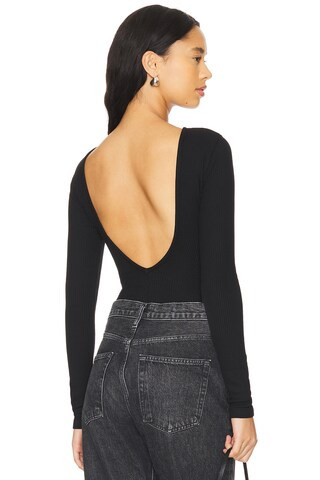 AGOLDE Bridget V Back Bodysuit in Black from Revolve.com | Revolve Clothing (Global)