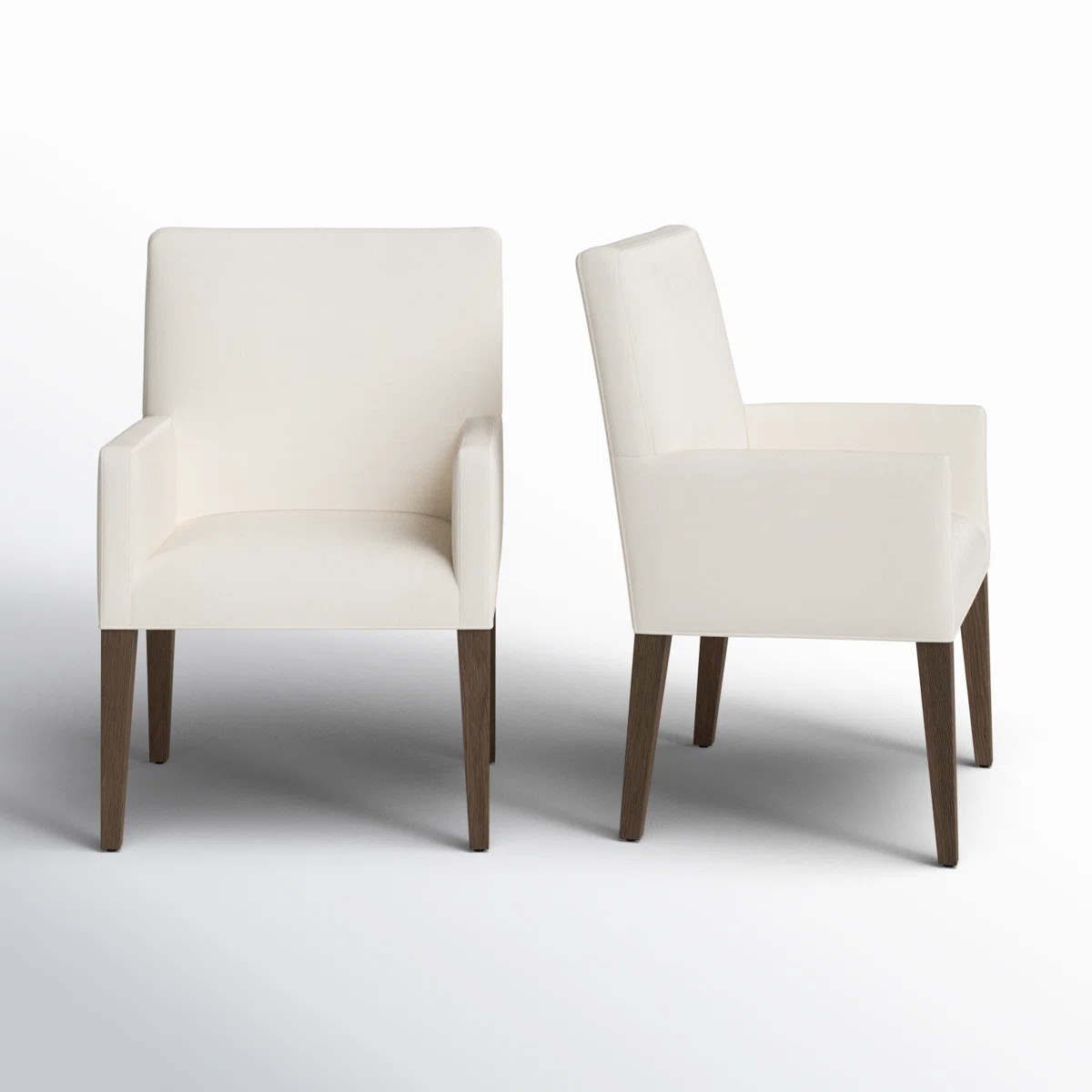 Meria 19.25'' H Linen Blend Upholstered Armchair (Set of 2) | Wayfair North America