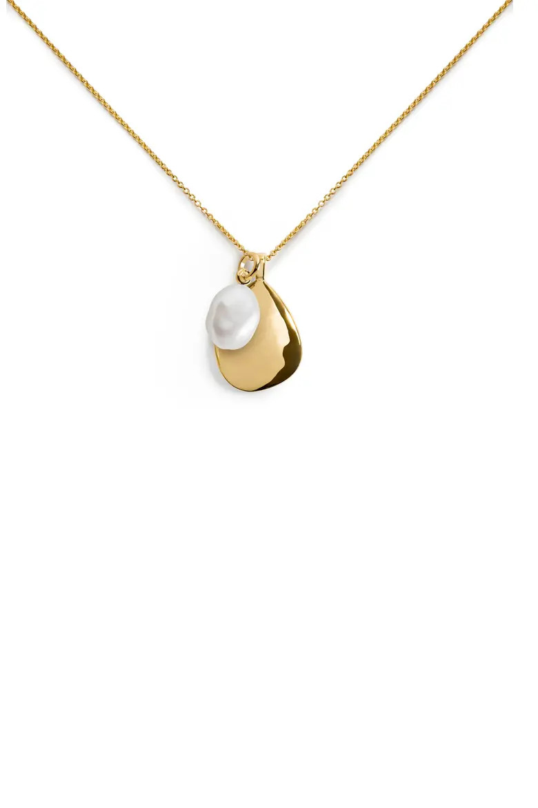 Deia Pebble Locket & Pearl Pendant Necklace (Online Trunk Show) (Women) | Nordstrom | Nordstrom