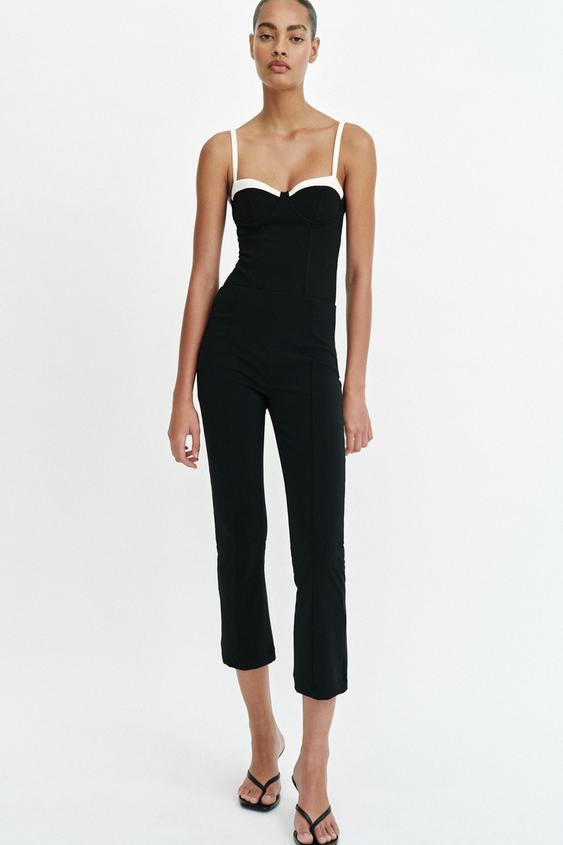 CONTRAST STRAPPY BODYSUIT | Zara US