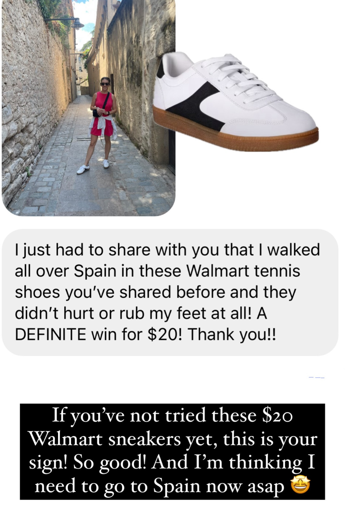 The best Walmart sneakers!! They fit tts! 

#LTKFindsUnder100 #LTKActive #LTKStyleTip