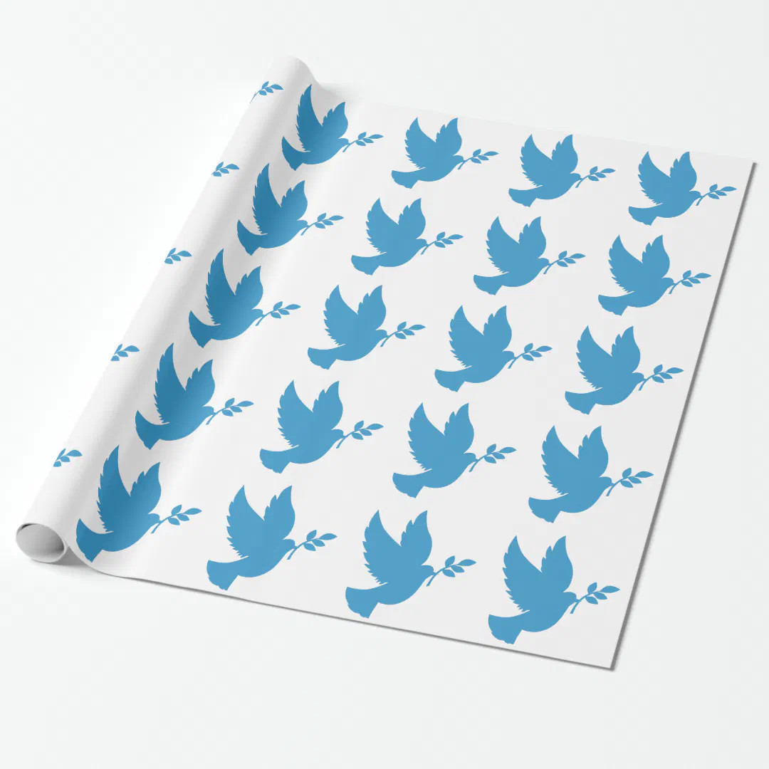 Blue Dove Wrapping Paper | Zazzle