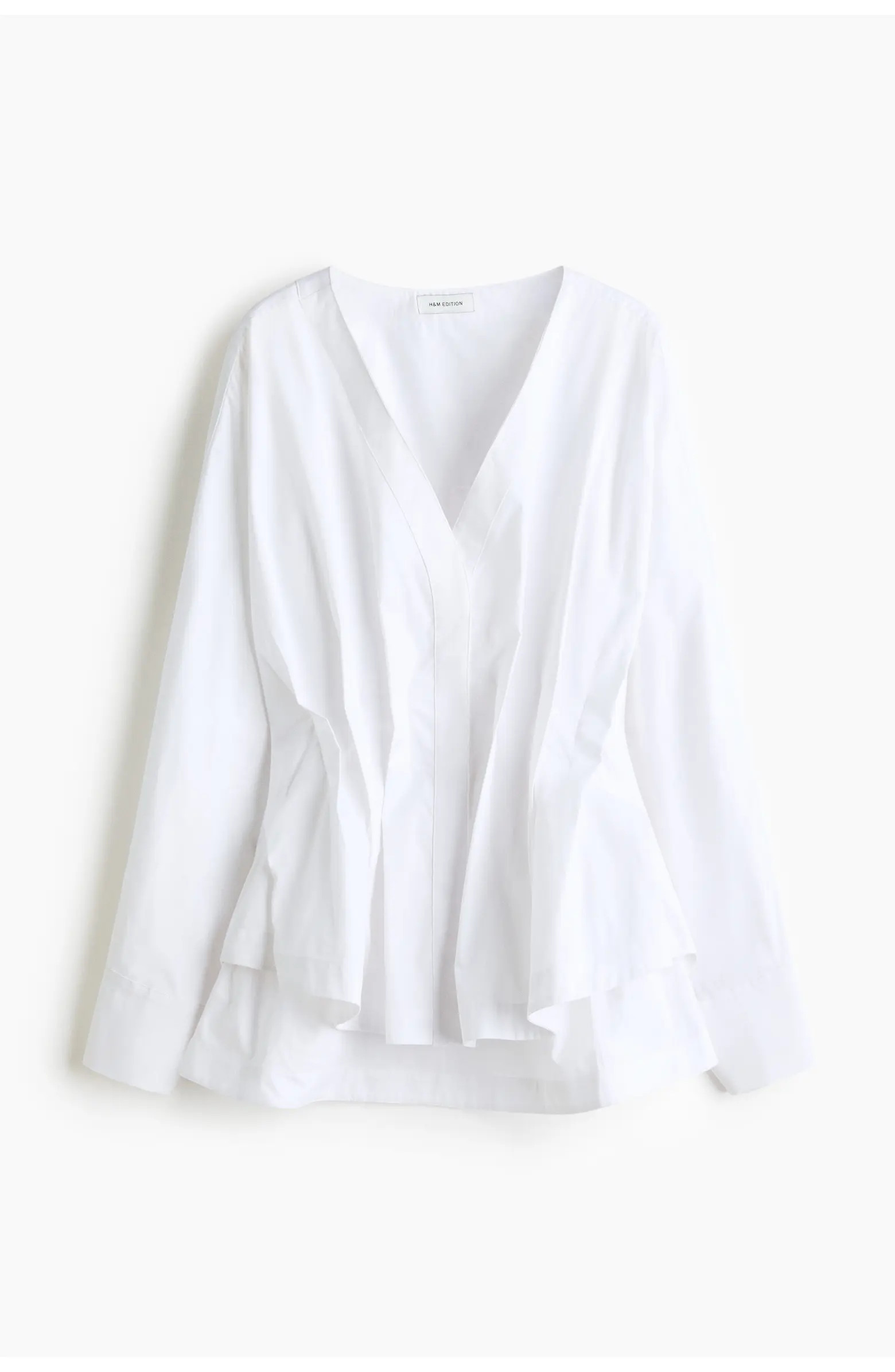 H&M Waisted Cotton Blouse | Nordstrom | Nordstrom