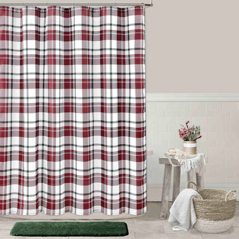 Country Plaid Shower Curtain, 72" | At Home