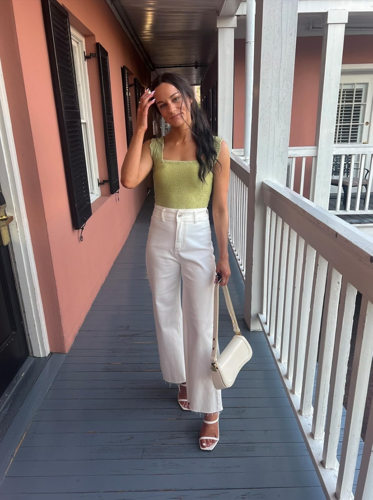 spring/ summer outfit- jeans in XS, top in S, heels true to size 

 #LTKSeasonal