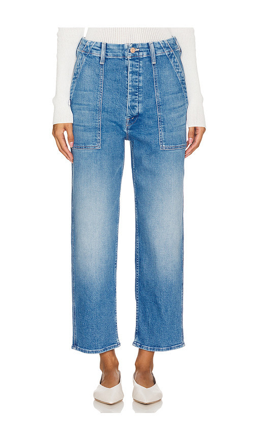 MOTHER The Patch Pocket Private Flood Jeans in Denim-Light. Size 25. Also in 26. | Revolve Clothing (Global)