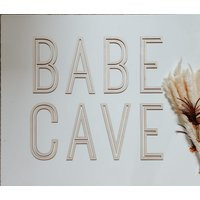 Babe Cave Sign | Playroom Decor Nursery Word Signs Kids Babe Cave Decor Girls Room Girls Nursery | Etsy (US)