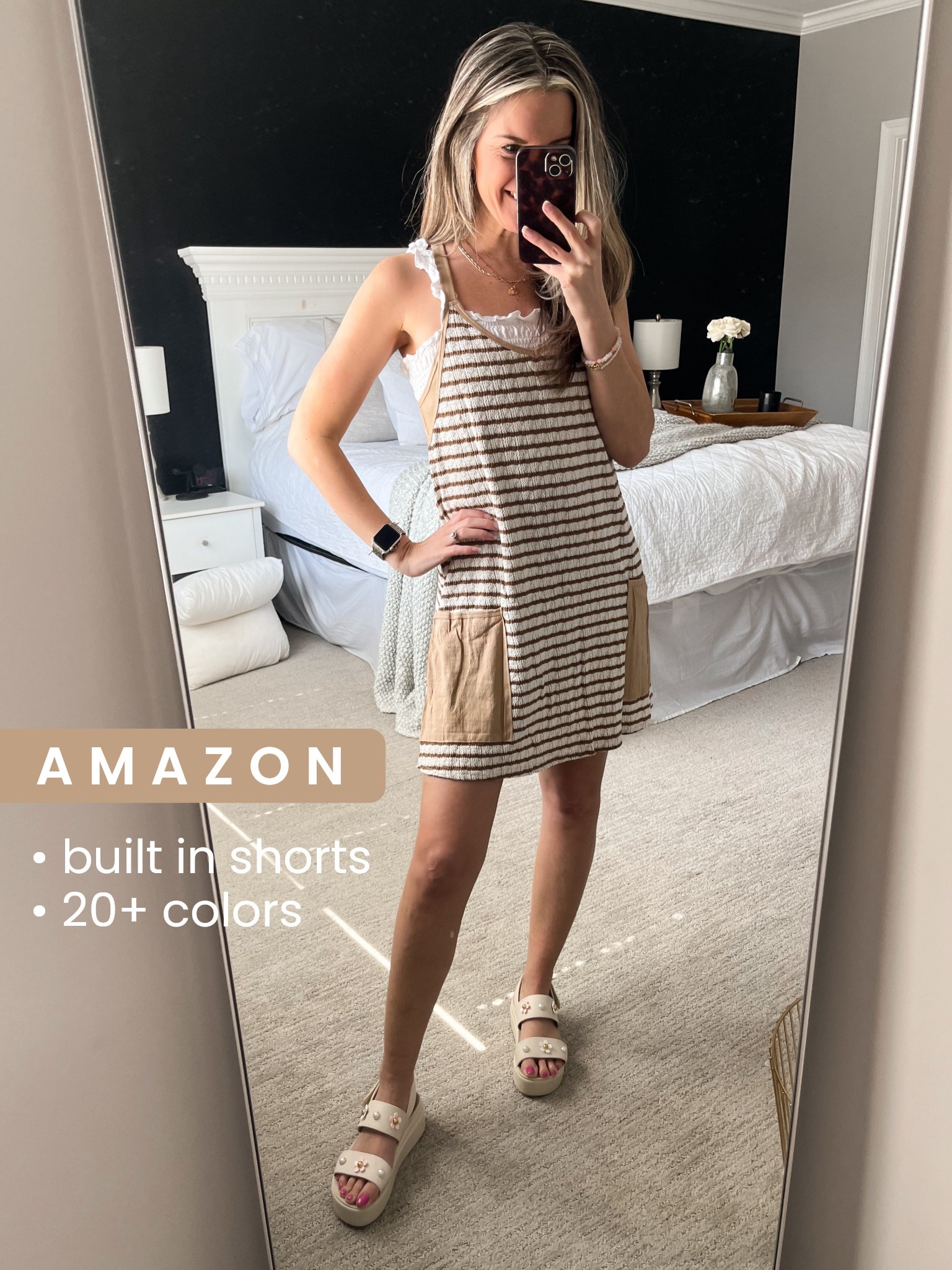 The quality and texture on this Amazon athletic dress is phenomenal! Comes in over 20 colors and has built in shorts. The straps are not adjustable.

Size Small
.
.
.
Amazon dress, amazon find, amazon style, vacation outfits, spring dresses, athletic dress, spring break outfit, spring break 2026, causal dress, crocs, women’s crocs, crocs sandals, neutral dress, amazon athletic dress, amazon active, mom style, mom outfit, errands outfit


#LTKmomlife #LTKActive