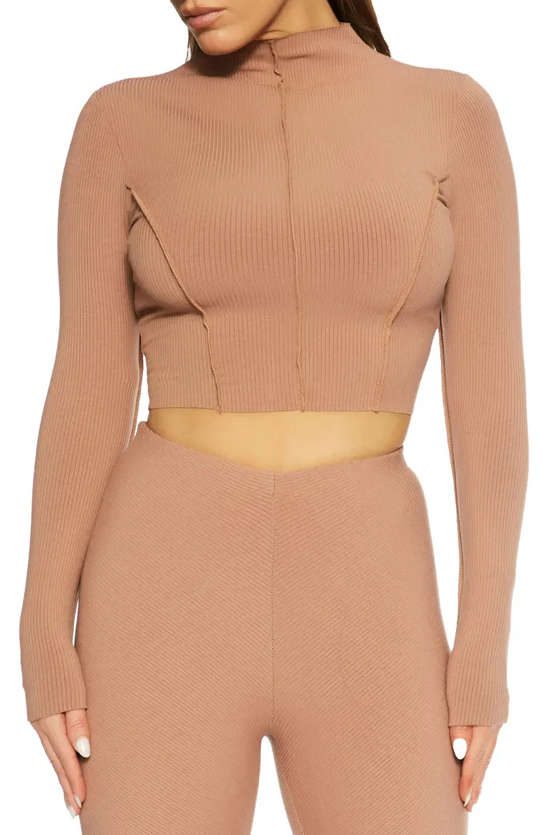 Snatched to the Top Long Sleeve Crop Top | Nordstrom