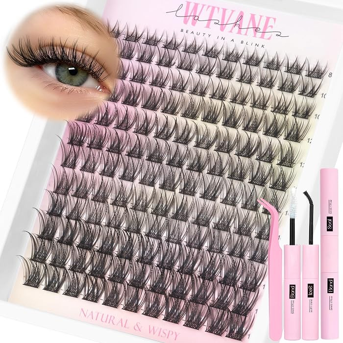 Lash Clusters Kit Wispy Cluster Eyelash Extensions Kit Natural Lash Extension Kit Natural Look Ey... | Amazon (US)