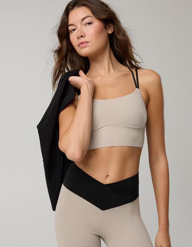 OFFLINE By Aerie Real Me Hold Up! Strappy Sports Bra | Aerie