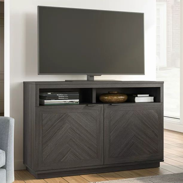 Better Homes & Gardens Herringbone TV Stand For TVs up to 55”, Gray | Walmart (US)