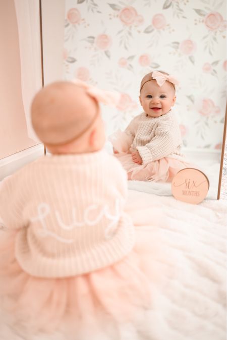 Baby girl outfits, baby girl nursery, baby girl milestone photos, baby girl fashion, 6 month baby girl 

Lucy’s sweater is from My Treasured Threads (@mytreasuredthreads). Highly recommend! 

#babygirloutfits #babygirlnursery #babygirlmilestonephotos #babygirlfashion #6monthbabygirl 

#LTKkids #LTKfamily #LTKbaby