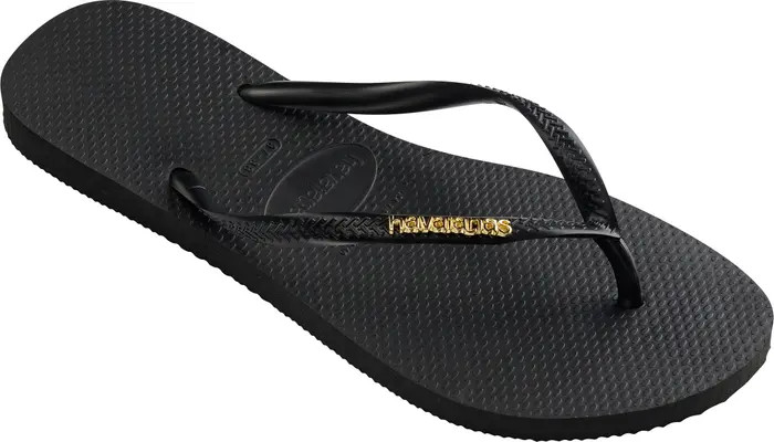 Slim Logo Metallic Flip Flop (Women) | Nordstrom