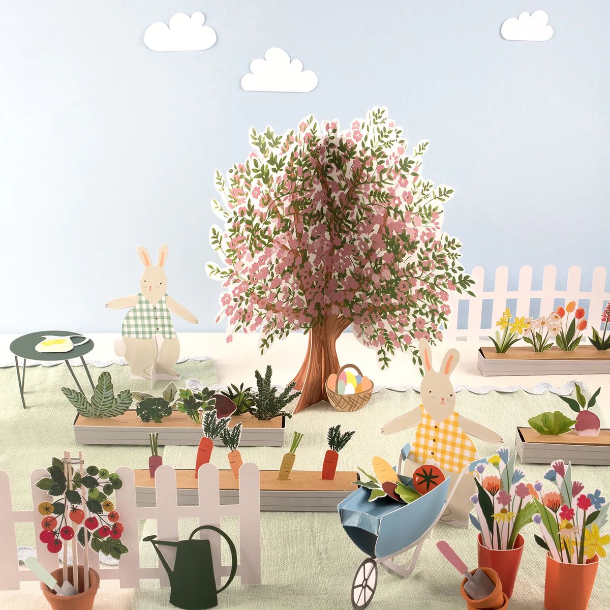 Bunny Paper Play Garden | Meri Meri