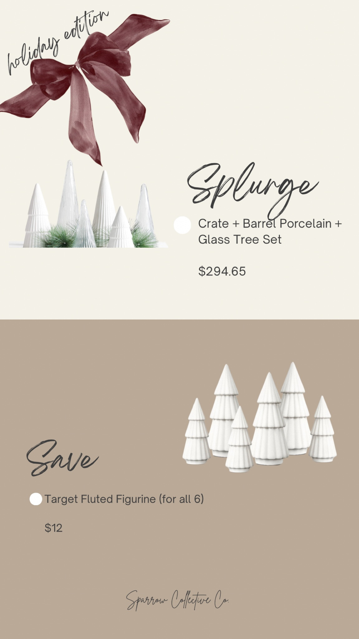 Saturday shopping save vs. splurge holiday edition 

Christmas decor, small Christmas decor item, tablescape tree decor, target Christmas decor, crate and barrel Christmas decor 


#LTKHoliday #LTKHome #LTKSeasonal