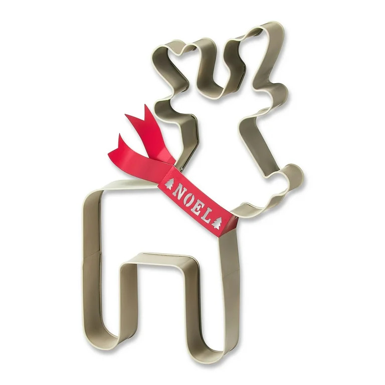 Metal Cutout Reindeer Indoor/Outdoor Christmas Decoration, Multicolor, 28", by Holiday Time | Walmart (US)