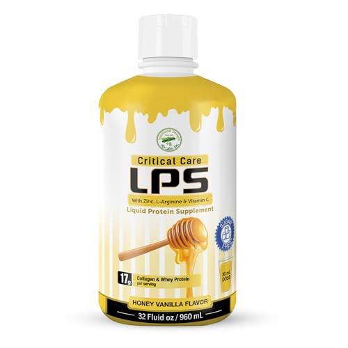 Nutritional Designs LPS Liquid Collagen & Whey Protein Supplement, Sugar-Free, Non-GMO Drink, Promotes Healthy Skin & Hair for Men & Women. (Critical Care) Honey Vanilla | Amazon (US)
