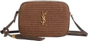 Medium Lou Raffia & Leather Camera Bag | Nordstrom