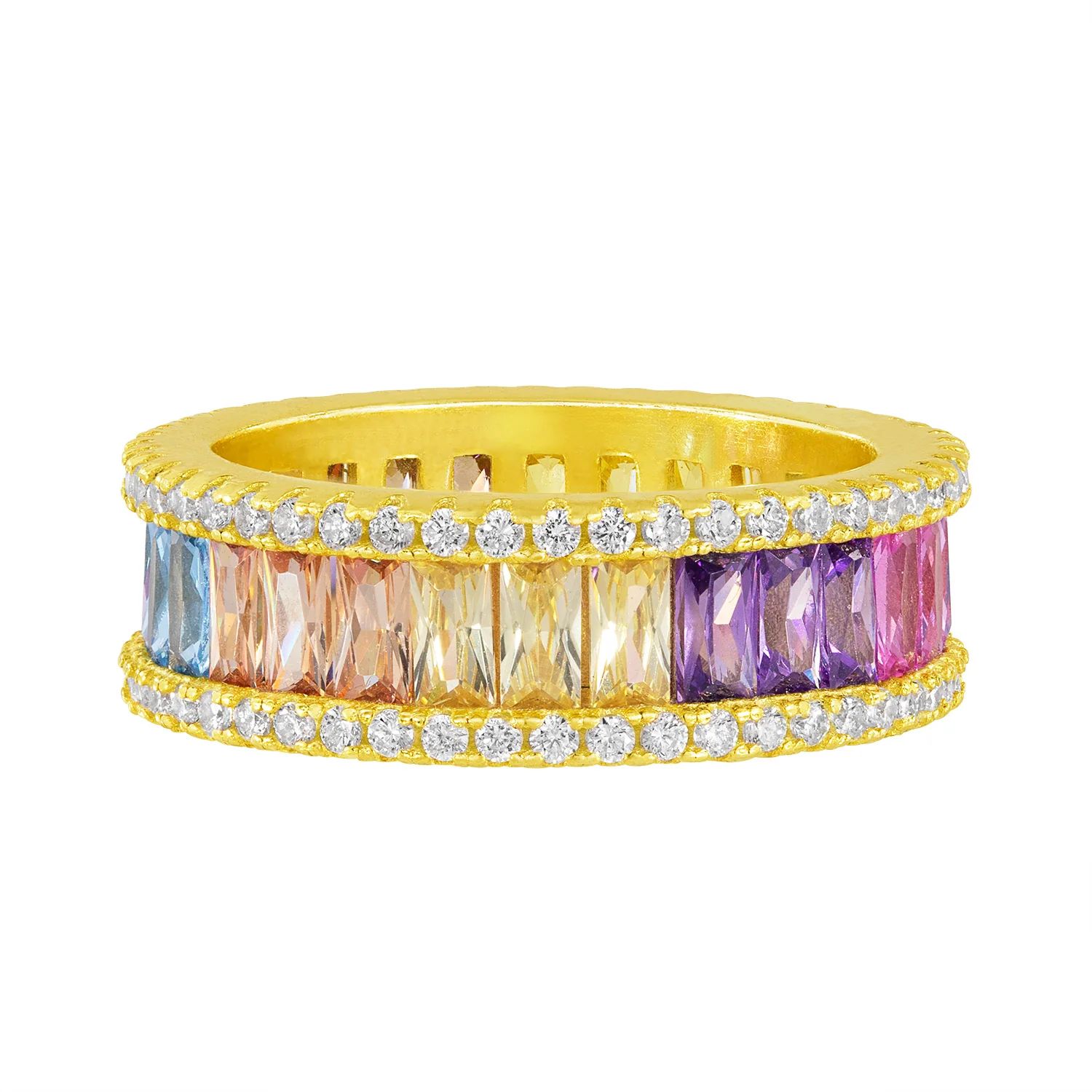 Thin Rainbow Halo Ring | Ragen Jewels