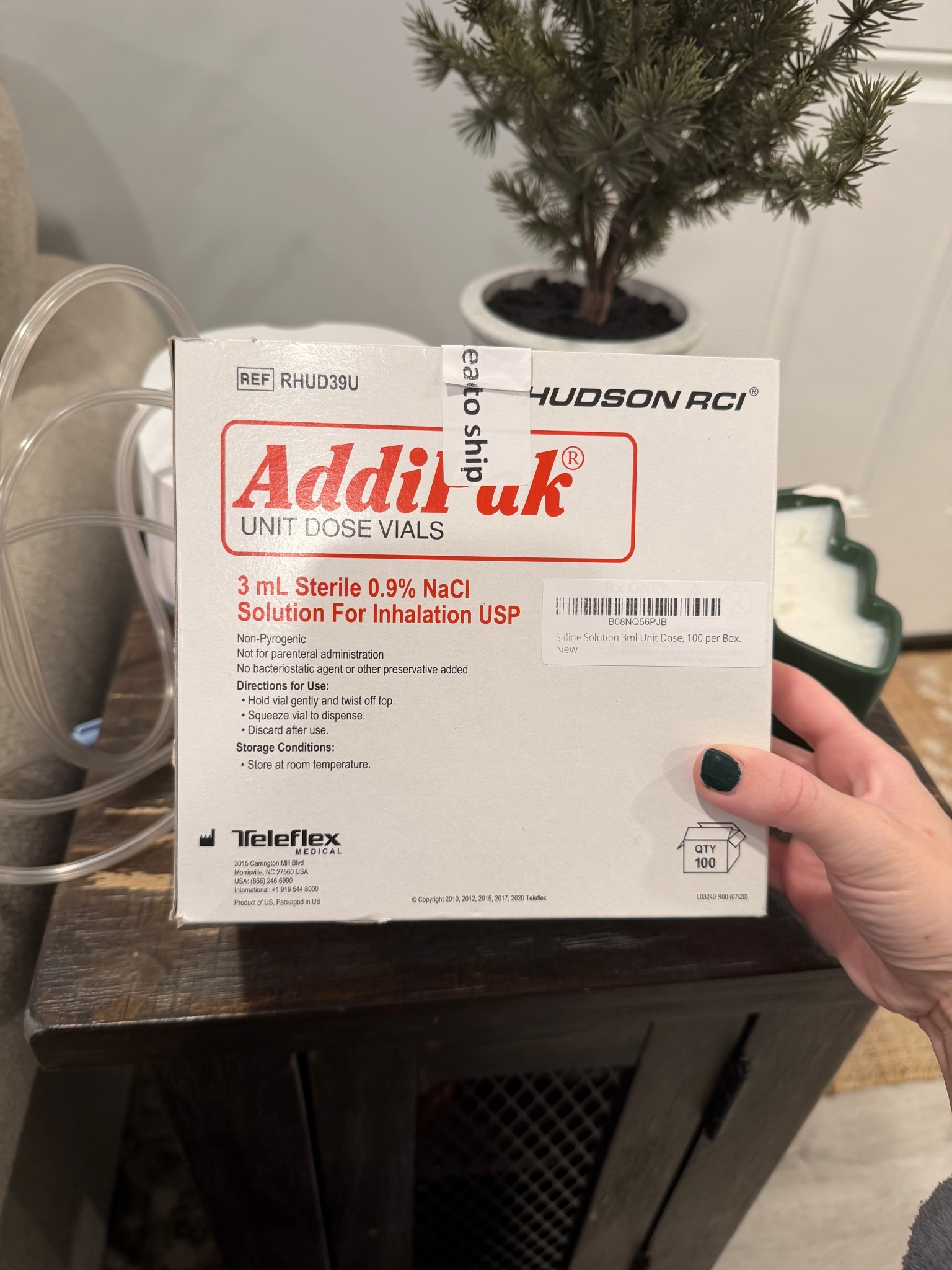 Mom hack! Saline solution in the nebulizer  whenever your kids have a bad cough! 