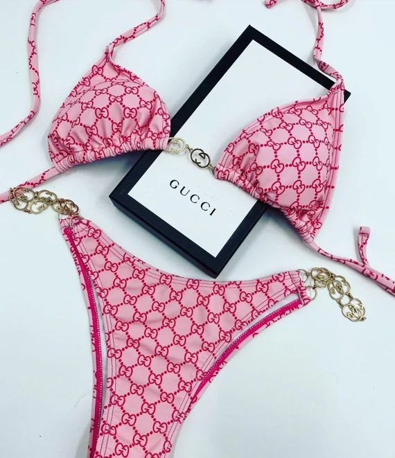 GG luxury inspired 2 piece bikini set | Etsy (US)