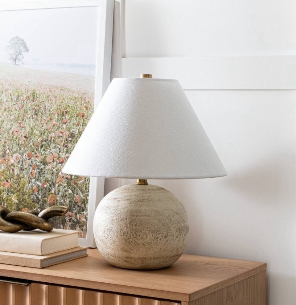 Faux-Wood Table Lamp , Home Living room decor  
Target circle sale 

#LTKHome #LTKStyleTip #LTKSaleAlert