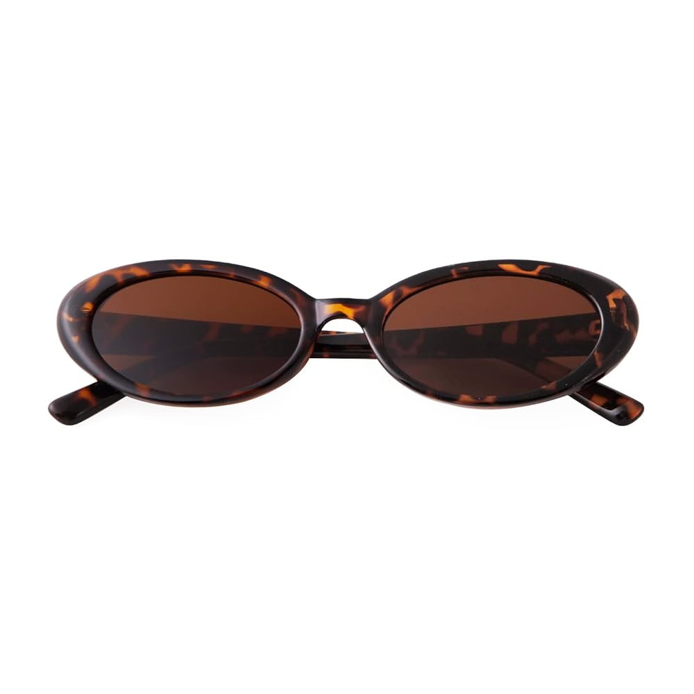 90s Sunglasses for Women Men Retro Small Oval Sunglasses | Amazon (US)