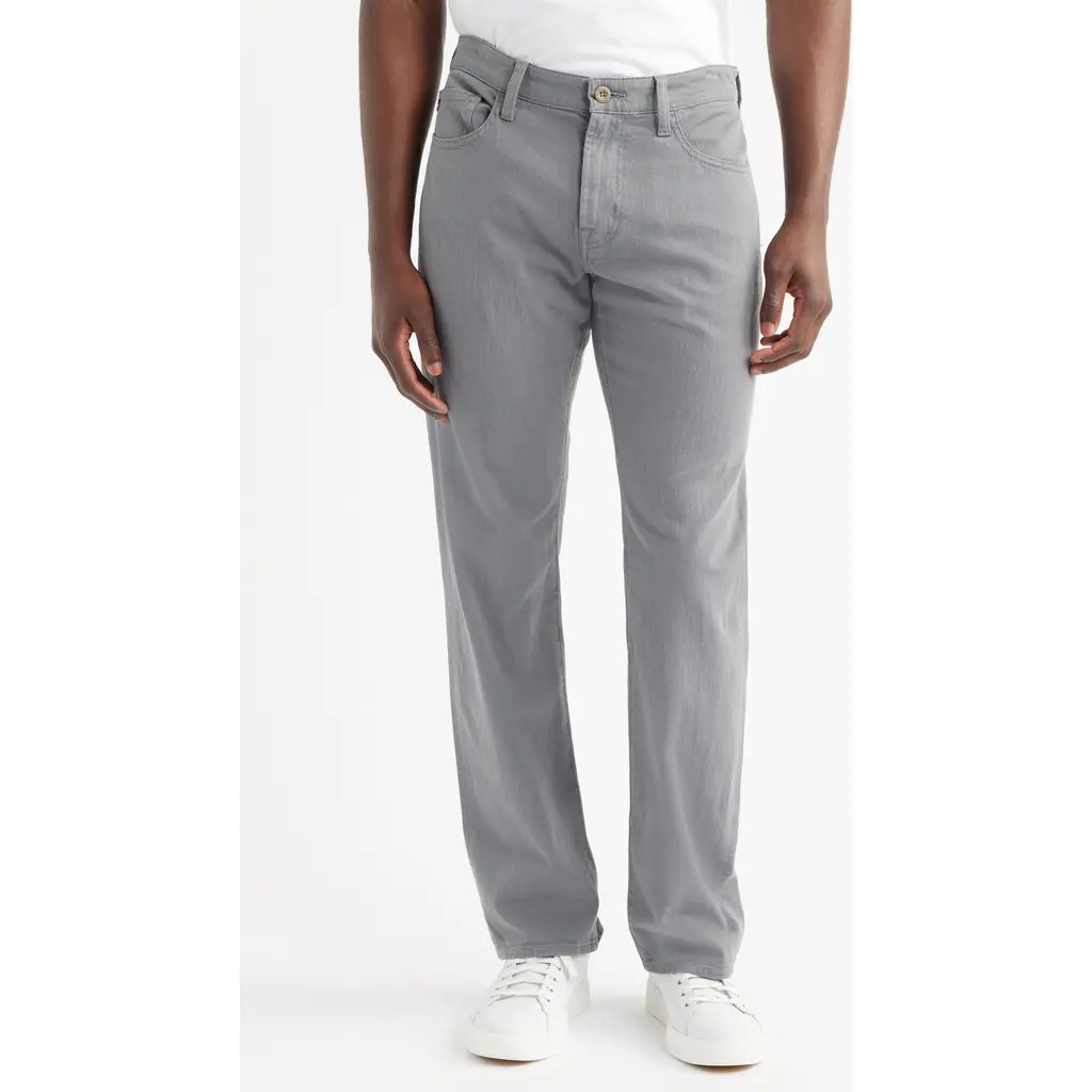 AG Protégé Classic Straight Leg Cotton & Linen Blend Pants in Dawn Ash at Nordstrom, Size 40 X 32 | Nordstrom