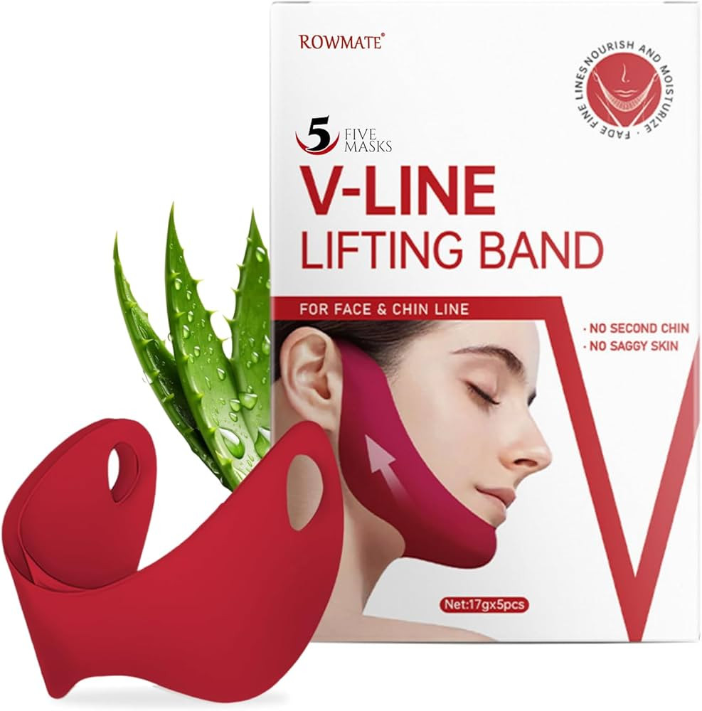 5pcs Double Chin Reducer V Line Shaping Face Masks,Toning Hydrogel Collagen Mask with Hyaluronic ... | Amazon (US)