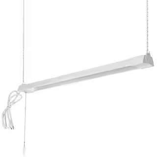 3 ft. Plug-in LED Shop Light with Pull Chain 3000 Lumens Garage Light Workshop Basement 4000K Bri... | The Home Depot