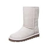 BEARPAW Women's Elle Short Winter White Size 11 | Women's Boot Classic Suede | Women's Slip On Boot | Comfortable Winter Boot | Amazon (US)