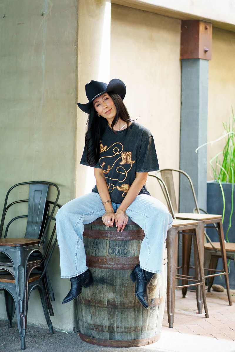 Oversized Cowgirl Graphic Tee | Izzy and Ivy Boutique