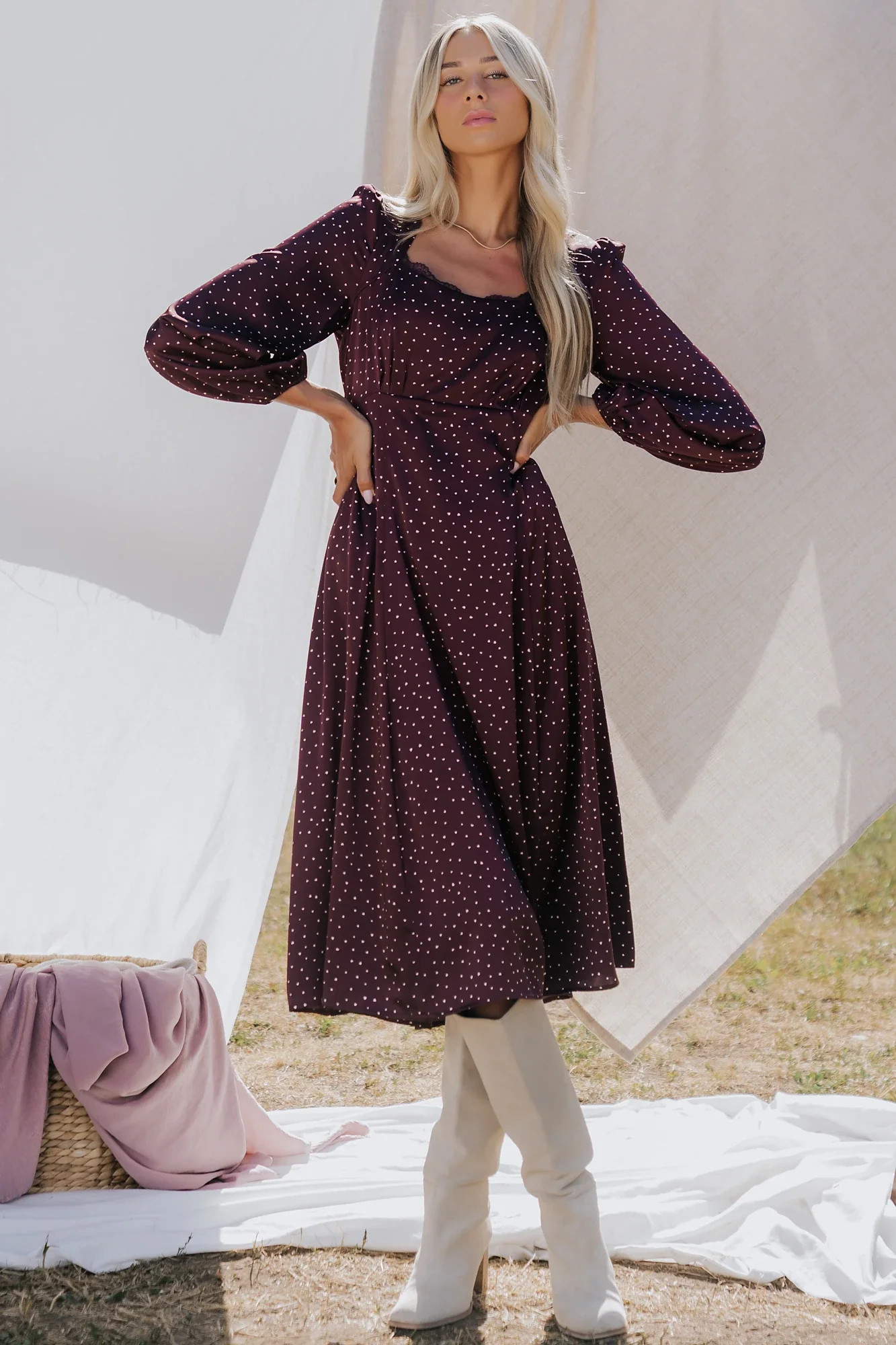 Elara Midi Dress | Mahogany | Baltic Born