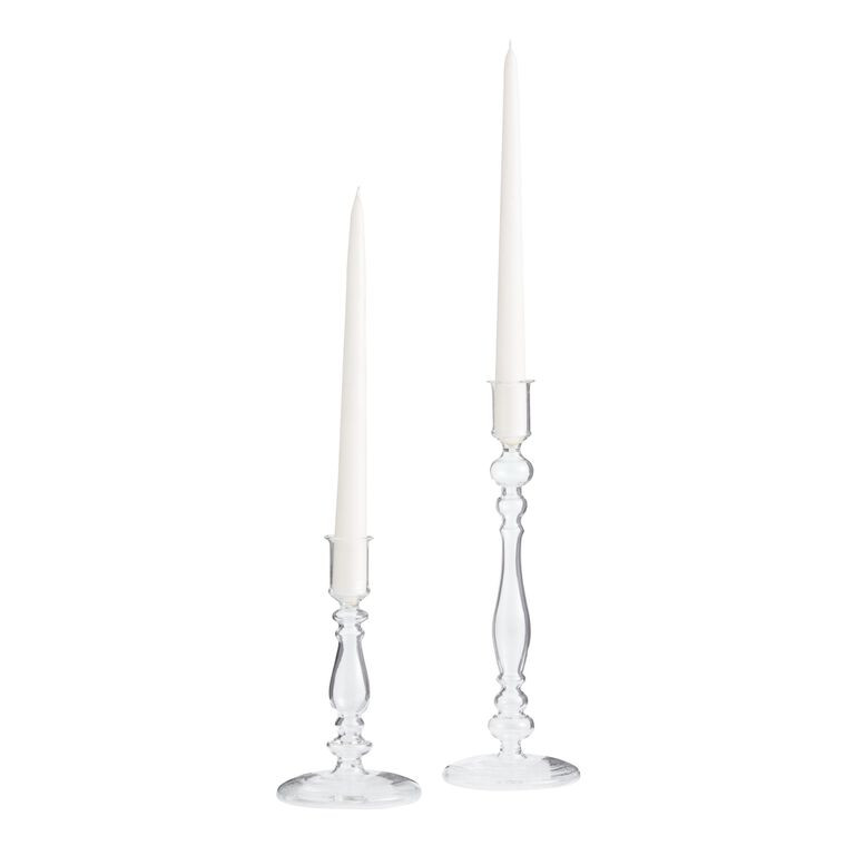 Clear Glass Taper Candle Holder | World Market
